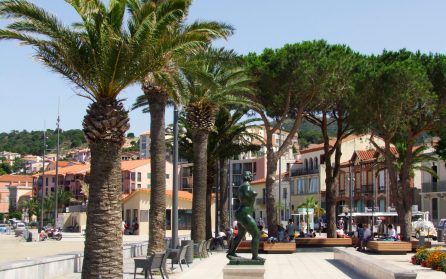Malliols Banyuls – Alfred Nobels Anse de Paulilles - ljusets Collioure image
